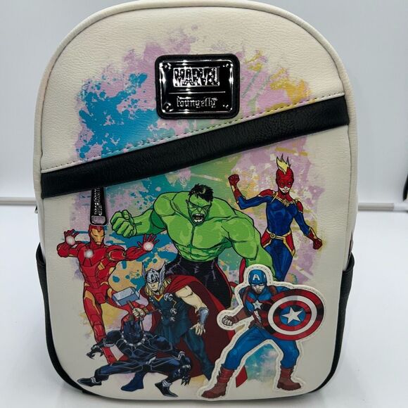 Disney‎ Marvel and Loungefly Artist Series Avengers Backpack NWT - Picture 1 of 10